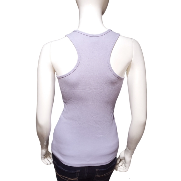 TNA Lilac Cotton Ribbed Tank Top Women's Small - Picture 2 of 5